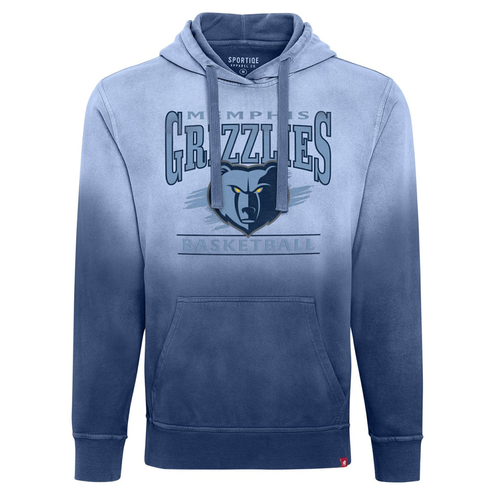 Memphis Grizzlies Sportiqe Unisex Blake Sun-Fade Pullover Hoodie Blue