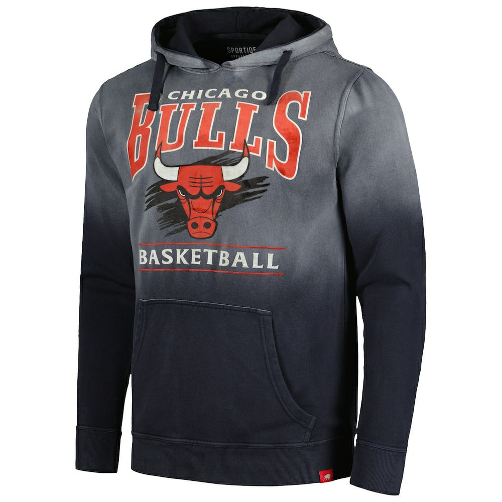Chicago Bulls Sportiqe Unisex Blake Sun-Fade Pullover Hoodie Black