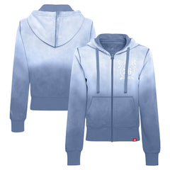Philadelphia 76ers Sportiqe Women's Carli Sun Fade Full-Zip Hoodie Blue