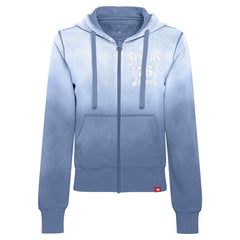 Philadelphia 76ers Sportiqe Women's Carli Sun Fade Full-Zip Hoodie Blue