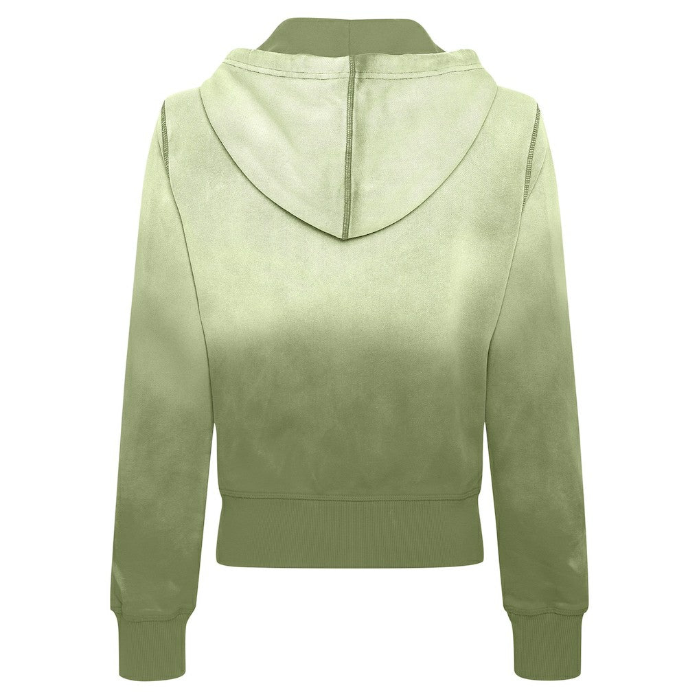 Boston Celtics Sportiqe Women's Carli Sun Fade Full-Zip Hoodie Olive