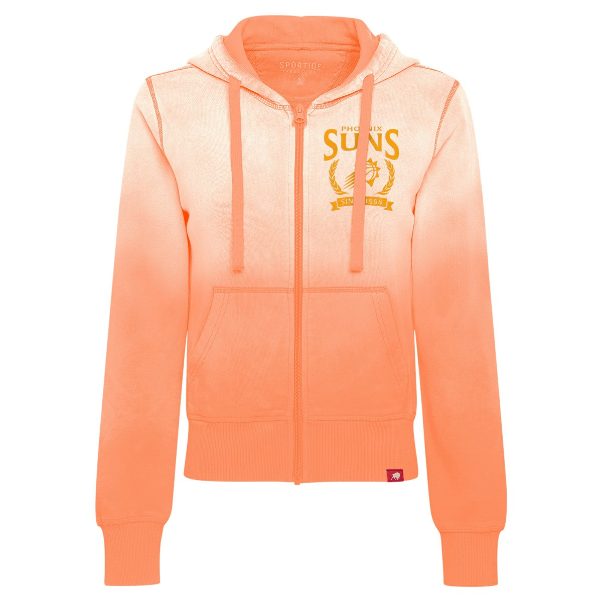 Phoenix Suns Sportiqe Women's Carli Sun Fade Full-Zip Hoodie Orange