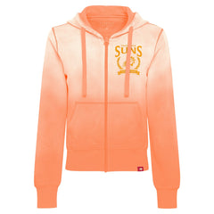 Phoenix Suns Sportiqe Women's Carli Sun Fade Full-Zip Hoodie Orange