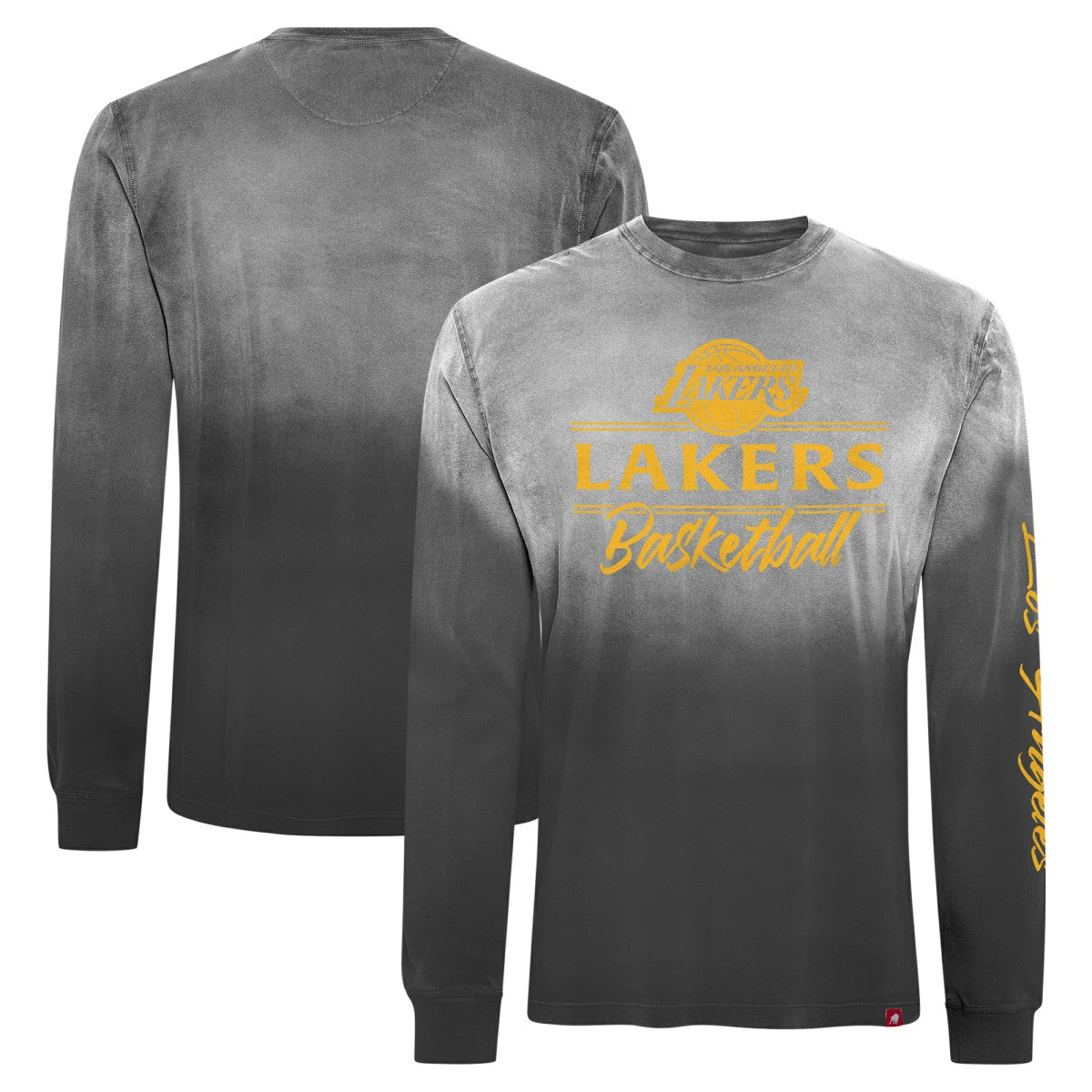 Los Angeles Lakers Sportiqe Unisex Mohave Sun-Dipped Long Sleeve T-Shirt Black