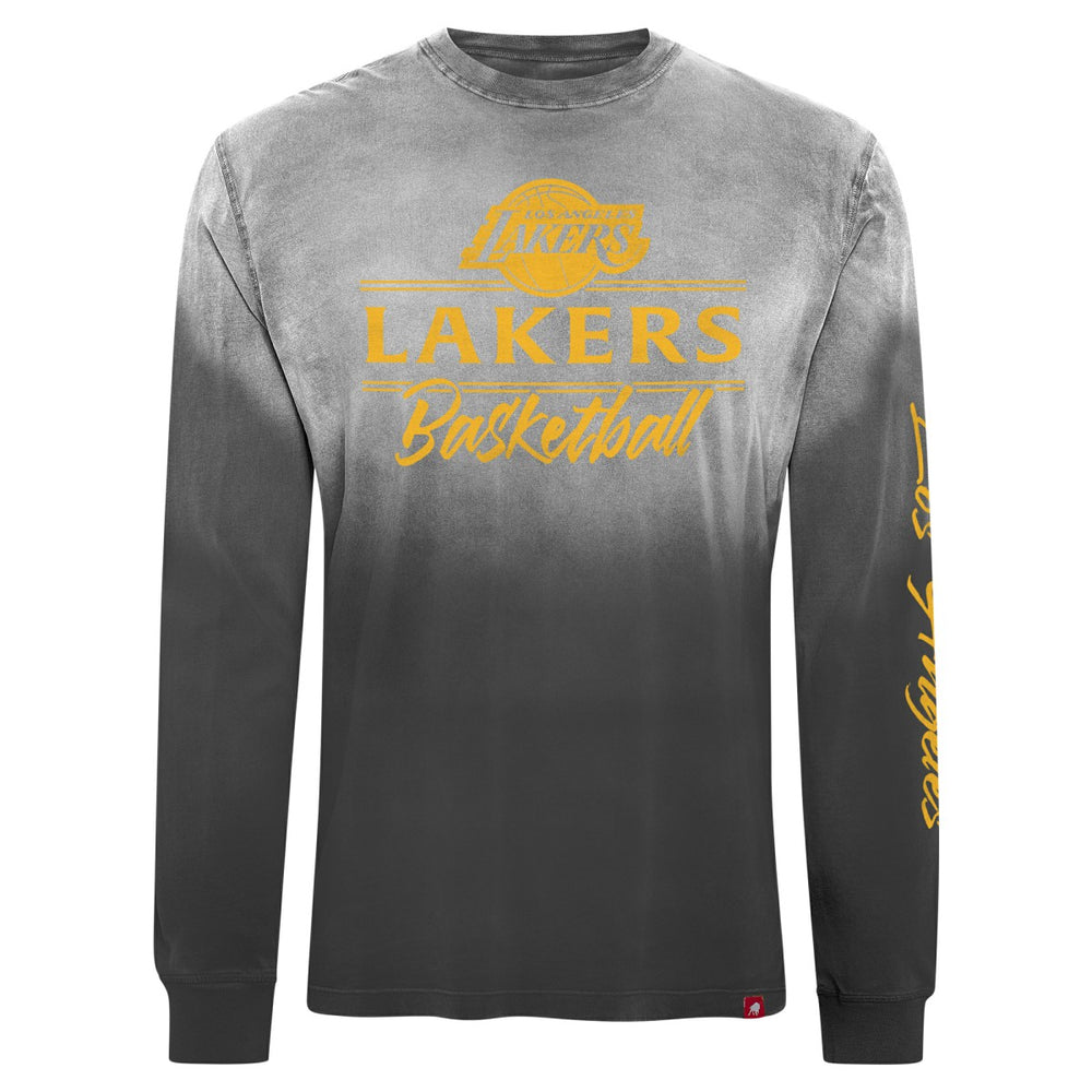 Los Angeles Lakers Sportiqe Unisex Mohave Sun-Dipped Long Sleeve T-Shirt Black