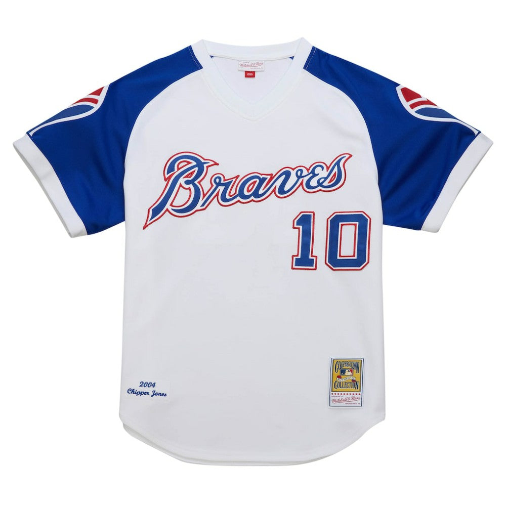 Chipper Jones Atlanta Braves Mitchell & Ness 2004 Cooperstown Collection Authentic Throwback Jersey - White Jerseys