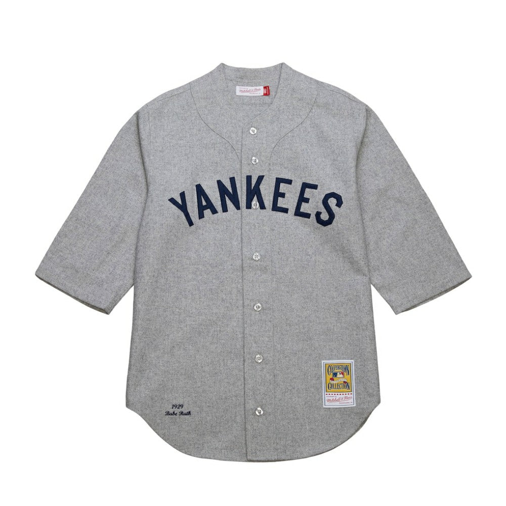 Babe Ruth New York Yankees Mitchell & Ness Cooperstown Collection 1929 Authentic Jersey - Gray Jerseys