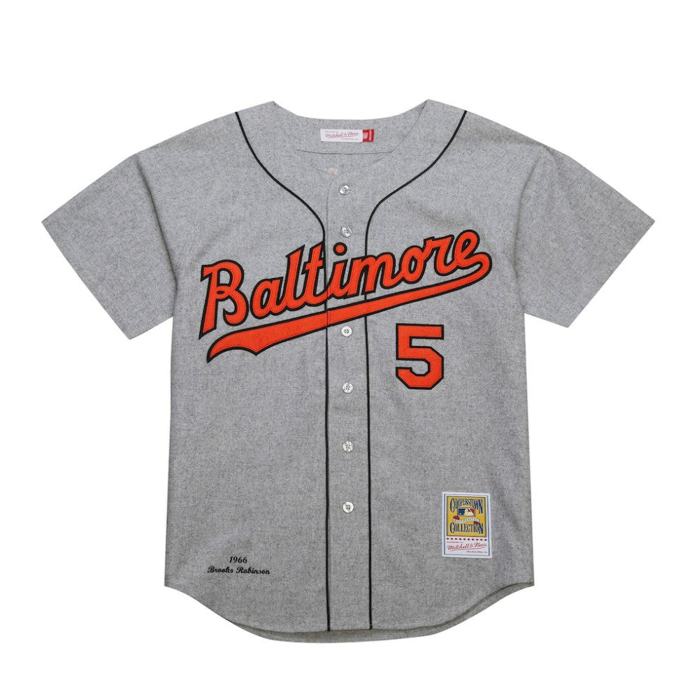 Brooks Robinson Baltimore Orioles Mitchell & Ness Cooperstown Collection 1966 Authentic Jersey - Gray Jerseys
