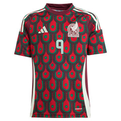 Raul Jimenez Mexico National Team Youth 2024 Home Replica Player Jersey Burgundy
