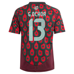 Guillermo Ochoa Mexico National Team Youth 2024 Home Replica Player Jersey Burgundy