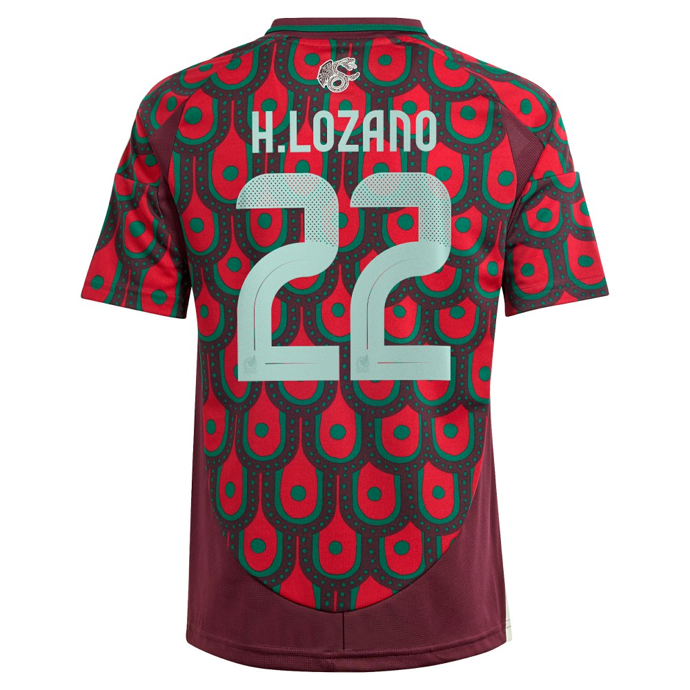 Hirving Lozano Mexico National Team Youth 2024 Home Replica Player Jersey Green