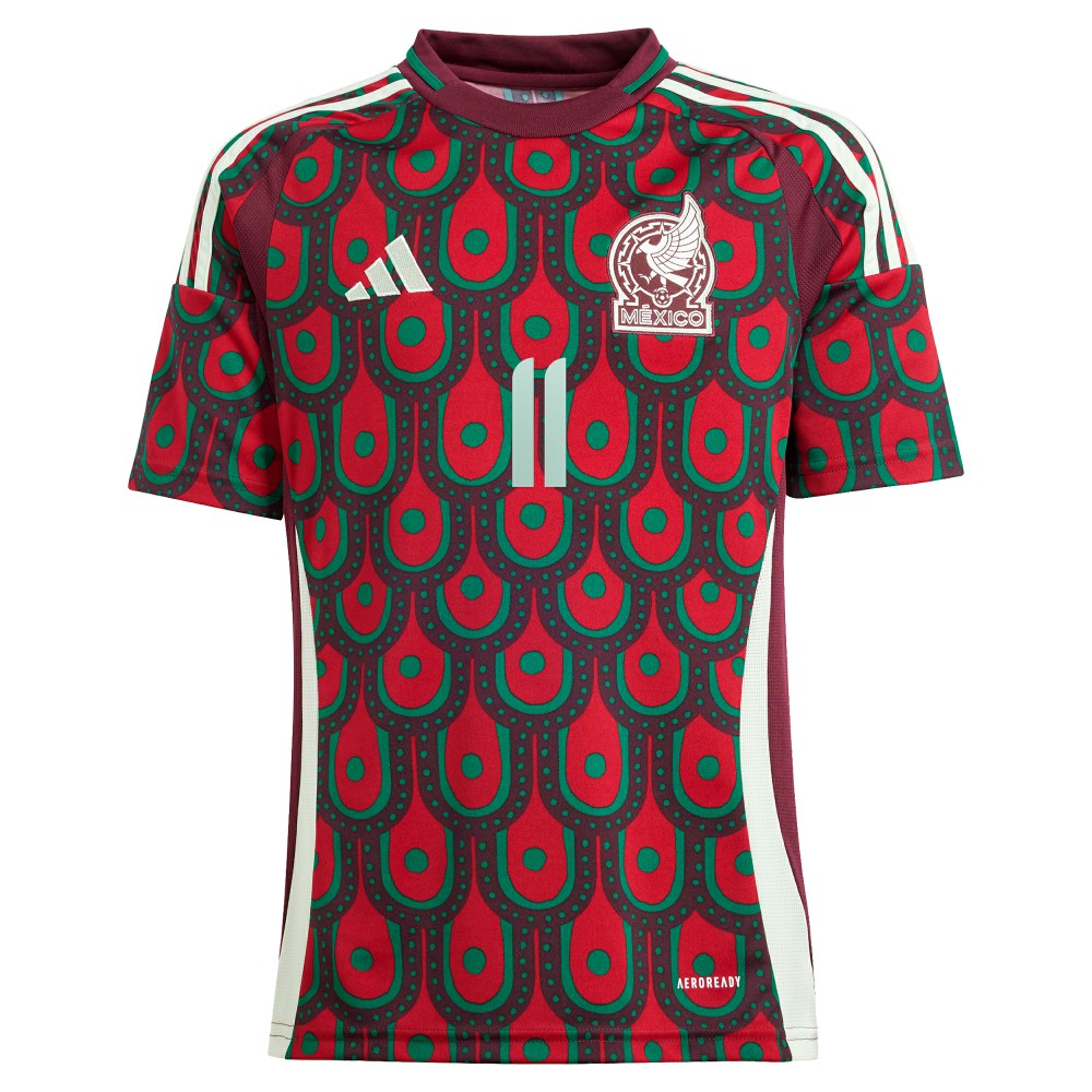 Santiago Giménez Mexico National Team Youth 2024 Home Replica Player Jersey Burgundy
