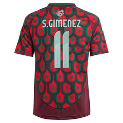 Santiago Giménez Mexico National Team Youth 2024 Home Replica Player Jersey Burgundy