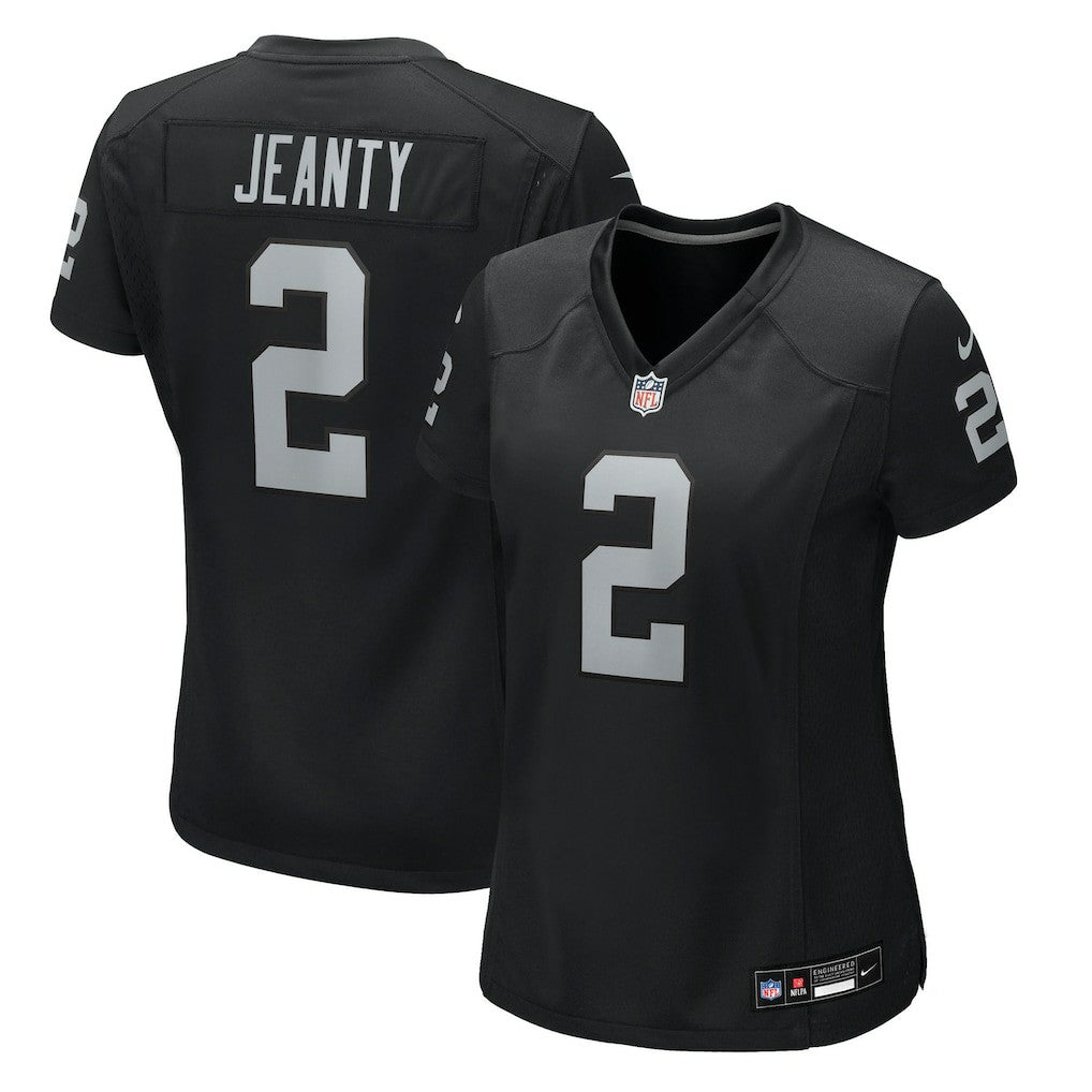 Ashton Jeanty Las Vegas Raiders Women's 2025 NFL Draft First Round Pick Team Game Jersey Black