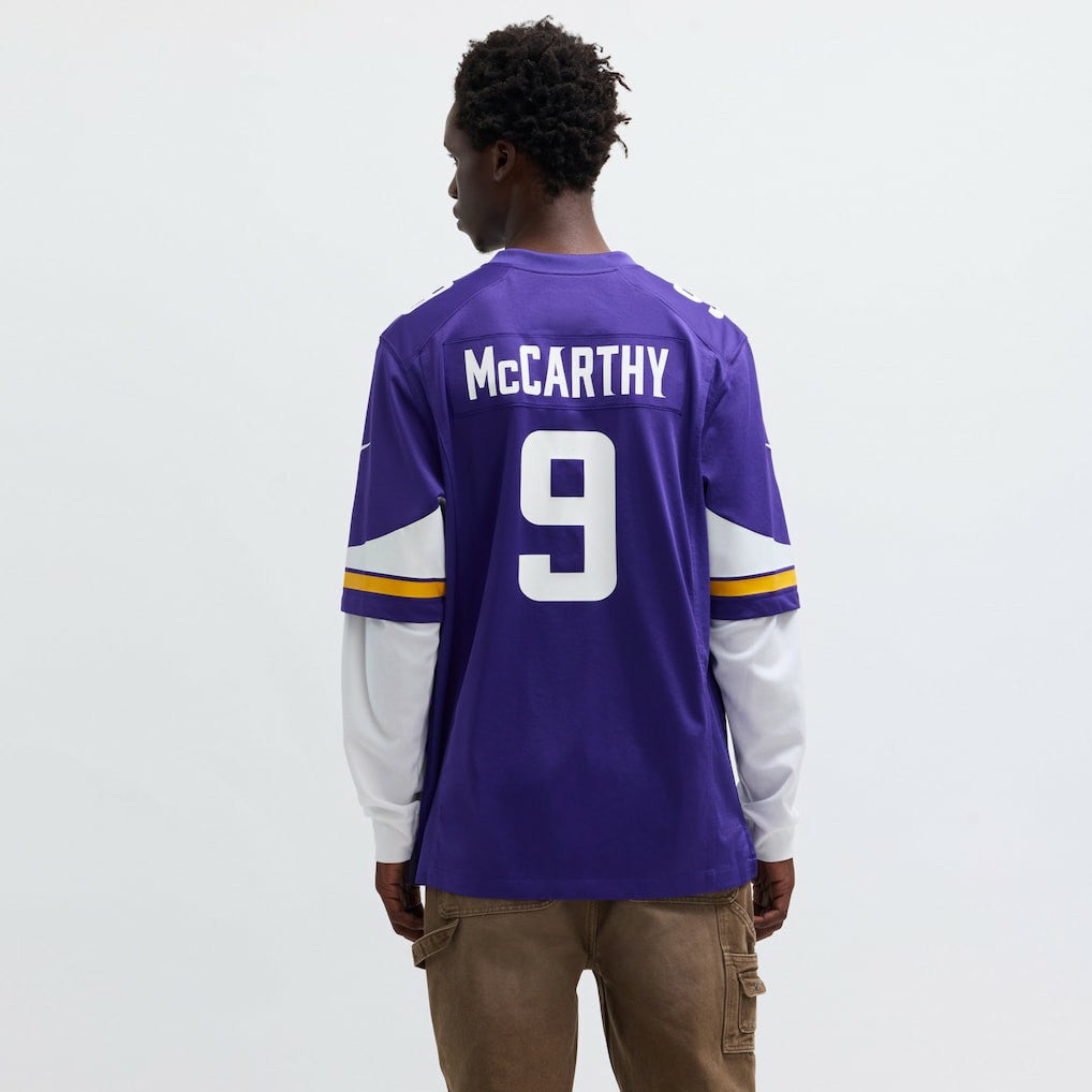 NFL J.J. McCarthy Minnesota Vikings Player Game Jersey - Purple