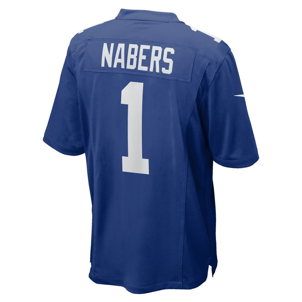 Malik Nabers New York Giants Player Game Jersey Royal