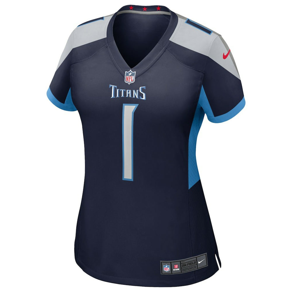 Cameron Ward Tennessee Titans Women's 2025 NFL Draft First Round Pick Alternate Game Jersey Navy