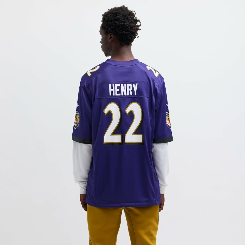 Derrick Henry Baltimore Ravens Game Player Jersey Purple