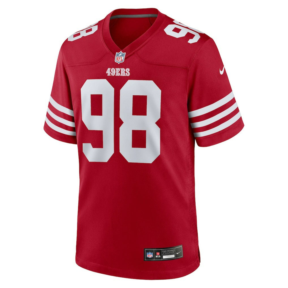 Mykel Williams San Francisco 49ers 2025 NFL Draft First Round Pick Game Jersey Scarlet