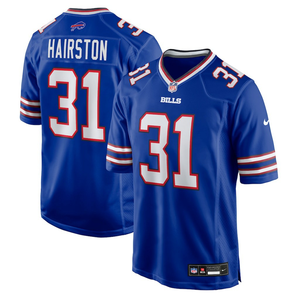 Maxwell Hairston Buffalo Bills 2025 NFL Draft First Round Pick Game Jersey Royal