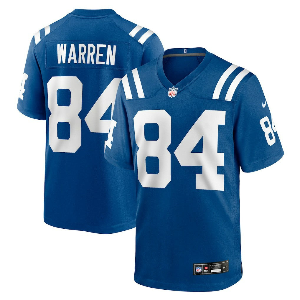 Tyler Warren Indianapolis Colts 2025 NFL Draft First Round Pick Game Jersey Royal