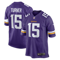 NFL Dallas Turner Minnesota Vikings Player Game Jersey - Purple