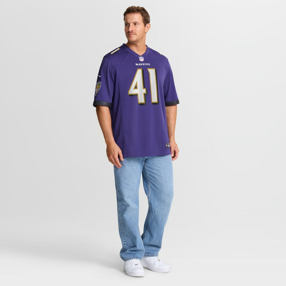 Dre'Mont Jones Baltimore Ravens Team Game Jersey Purple