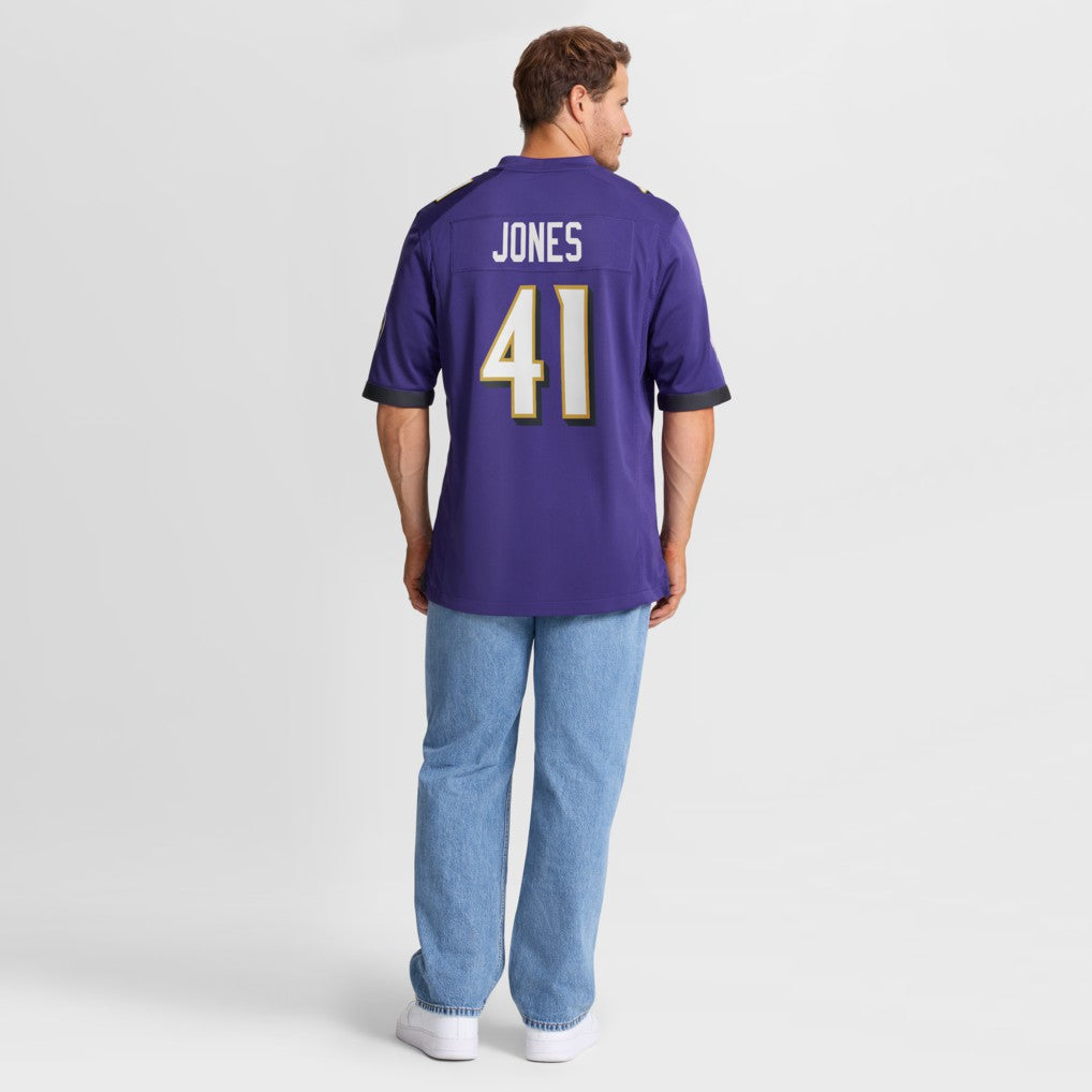 Dre'Mont Jones Baltimore Ravens Team Game Jersey Purple