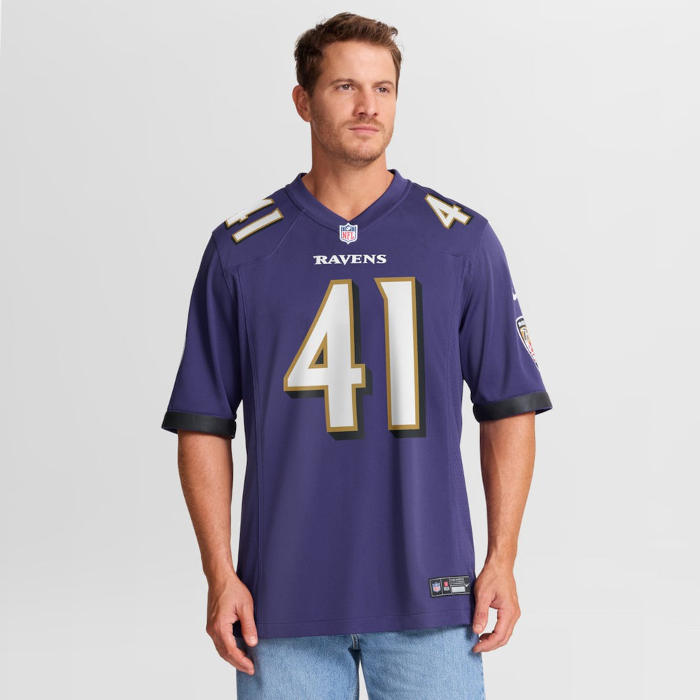 Dre'Mont Jones Baltimore Ravens Team Game Jersey Purple