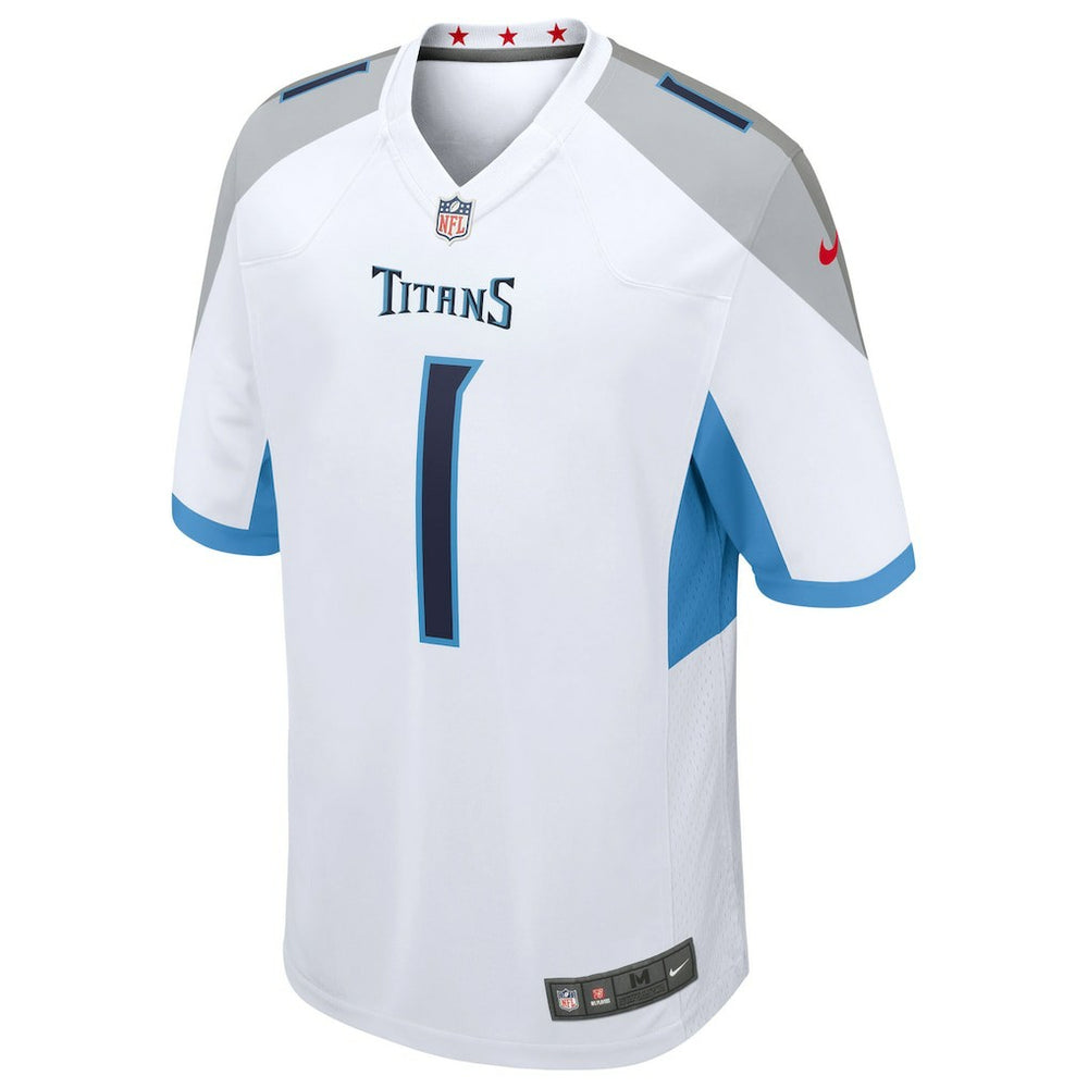 Cameron Ward Tennessee Titans 2025 NFL Draft First Round Pick Game Jersey White