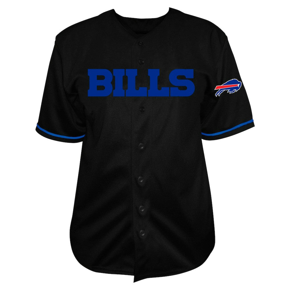 Josh Allen Buffalo Bills Big & Tall Baseball Button-Up Shirt Black