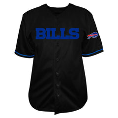 Josh Allen Buffalo Bills Big & Tall Baseball Button-Up Shirt Black