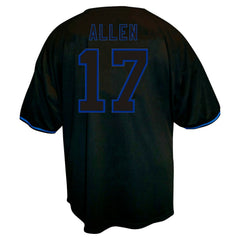 Josh Allen Buffalo Bills Big & Tall Baseball Button-Up Shirt Black