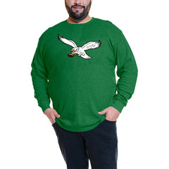 Jalen Hurts Philadelphia Eagles Big & Tall Thermal Waffle Long Sleeve T-Shirt Kelly Green
