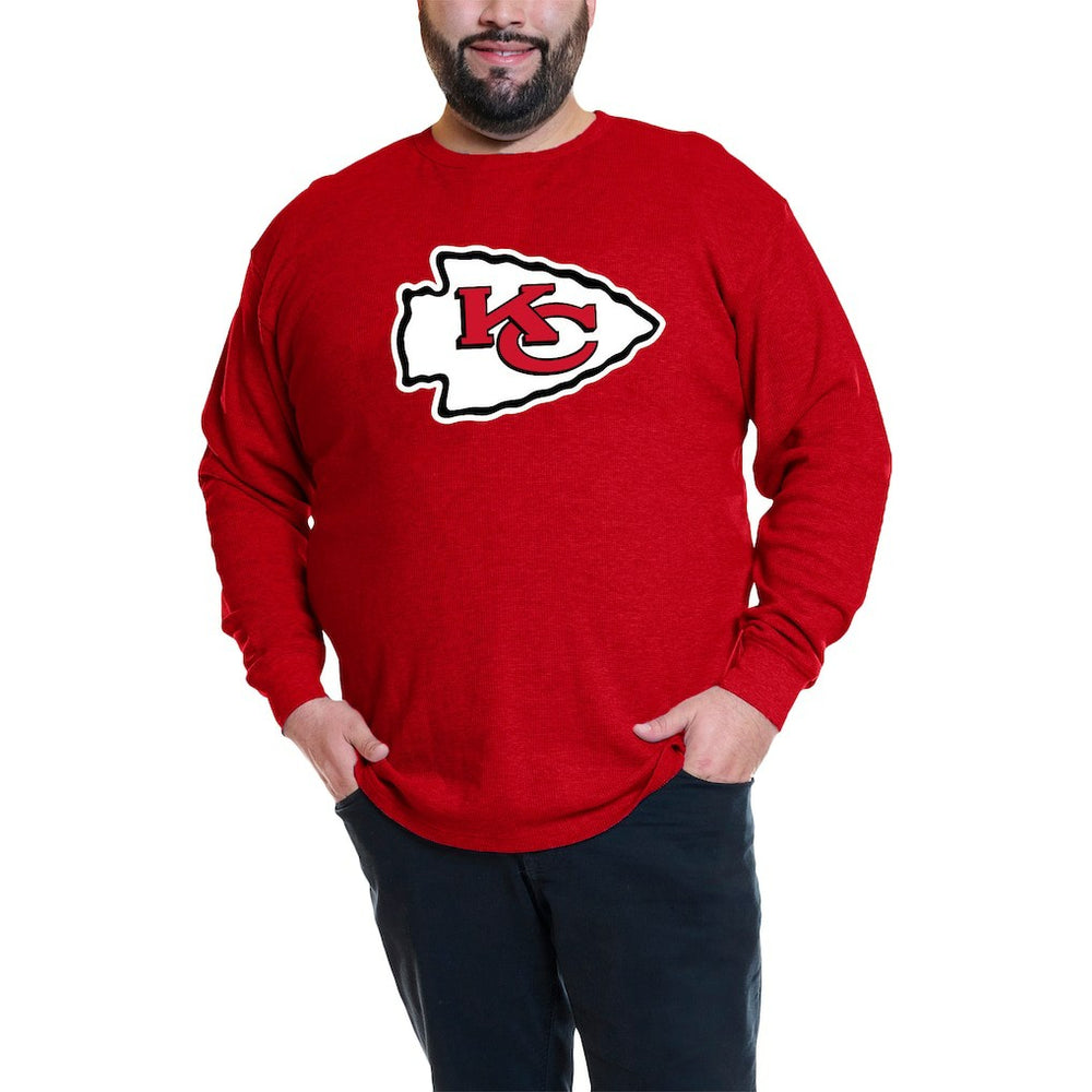 Patrick Mahomes Kansas City Chiefs Big & Tall Thermal Waffle Long Sleeve T-Shirt Red