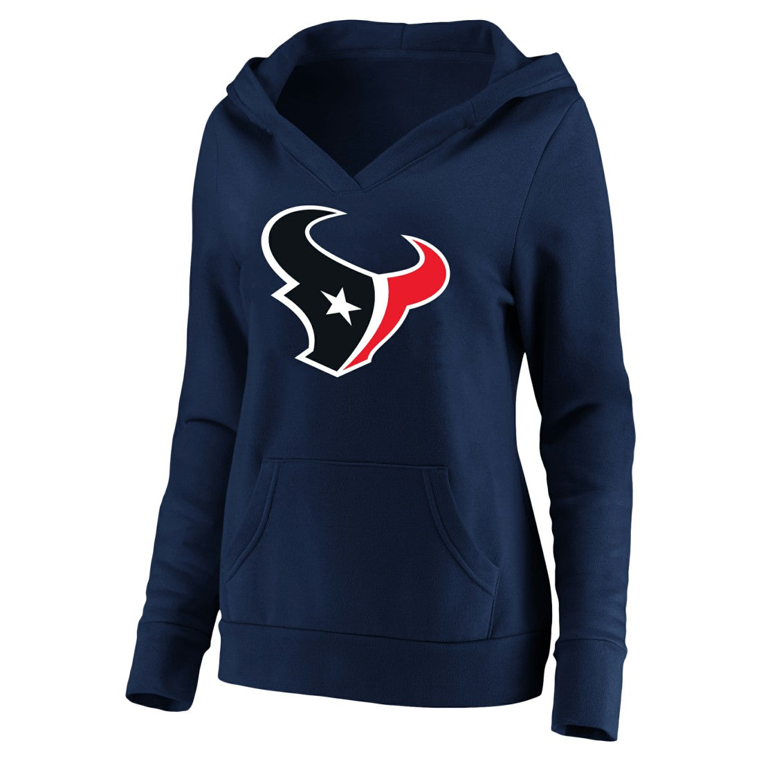 C.J. Stroud Houston Texans Women's Plus Size Player Name & Number V-Neck Pullover Hoodie Navy