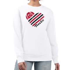 Cincinnati Reds G-III 4Her by Carl Banks Women's Heart Logo Fleece Pullover Sweatshirt - White Pullover