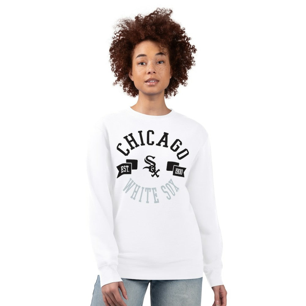Chicago White Sox G-III 4Her by Carl Banks Women's Team Logo Fleece Pullover Sweatshirt - White Pullover