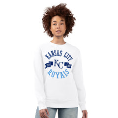 Kansas City Royals G-III 4Her by Carl Banks Women's Team Logo Fleece Pullover Sweatshirt - White Pullover