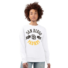 San Diego Padres G-III 4Her by Carl Banks Women's Team Logo Fleece Pullover Sweatshirt - White Pullover