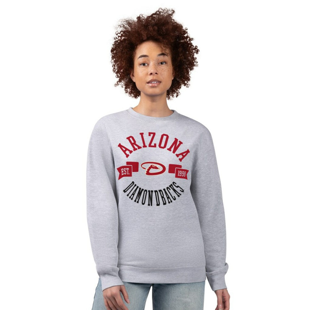 Arizona Diamondbacks G-III 4Her by Carl Banks Women's Team Logo Fleece Pullover Sweatshirt - Heather Gray Pullover