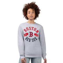 Boston Red Sox G-III 4Her by Carl Banks Women's Team Logo Fleece Pullover Sweatshirt - Heather Gray Pullover