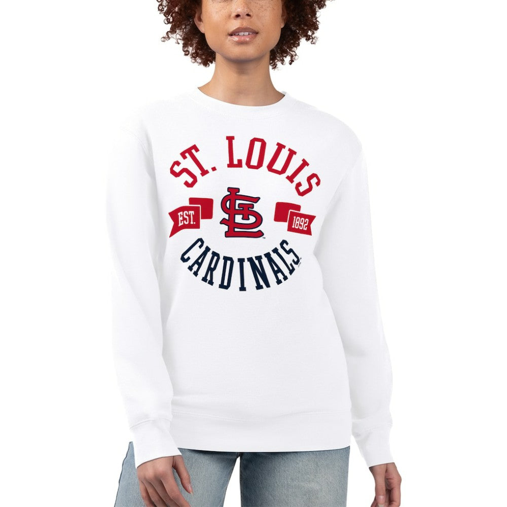 St. Louis Cardinals G-III 4Her by Carl Banks Women's Team Logo Fleece Pullover Sweatshirt - White Pullover