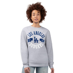 Los Angeles Dodgers G-III 4Her by Carl Banks Women's Team Logo Fleece Pullover Sweatshirt - Heather Gray Pullover