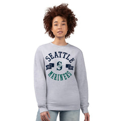 Seattle Mariners G-III 4Her by Carl Banks Women's Team Logo Fleece Pullover Sweatshirt - Heather Gray Pullover