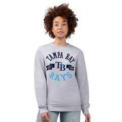 Tampa Bay Rays G-III 4Her by Carl Banks Women's Team Logo Fleece Pullover Sweatshirt - Heather Gray Pullover