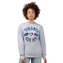 Toronto Blue Jays G-III 4Her by Carl Banks Women's Team Logo Fleece Pullover Sweatshirt - Heather Gray Pullover