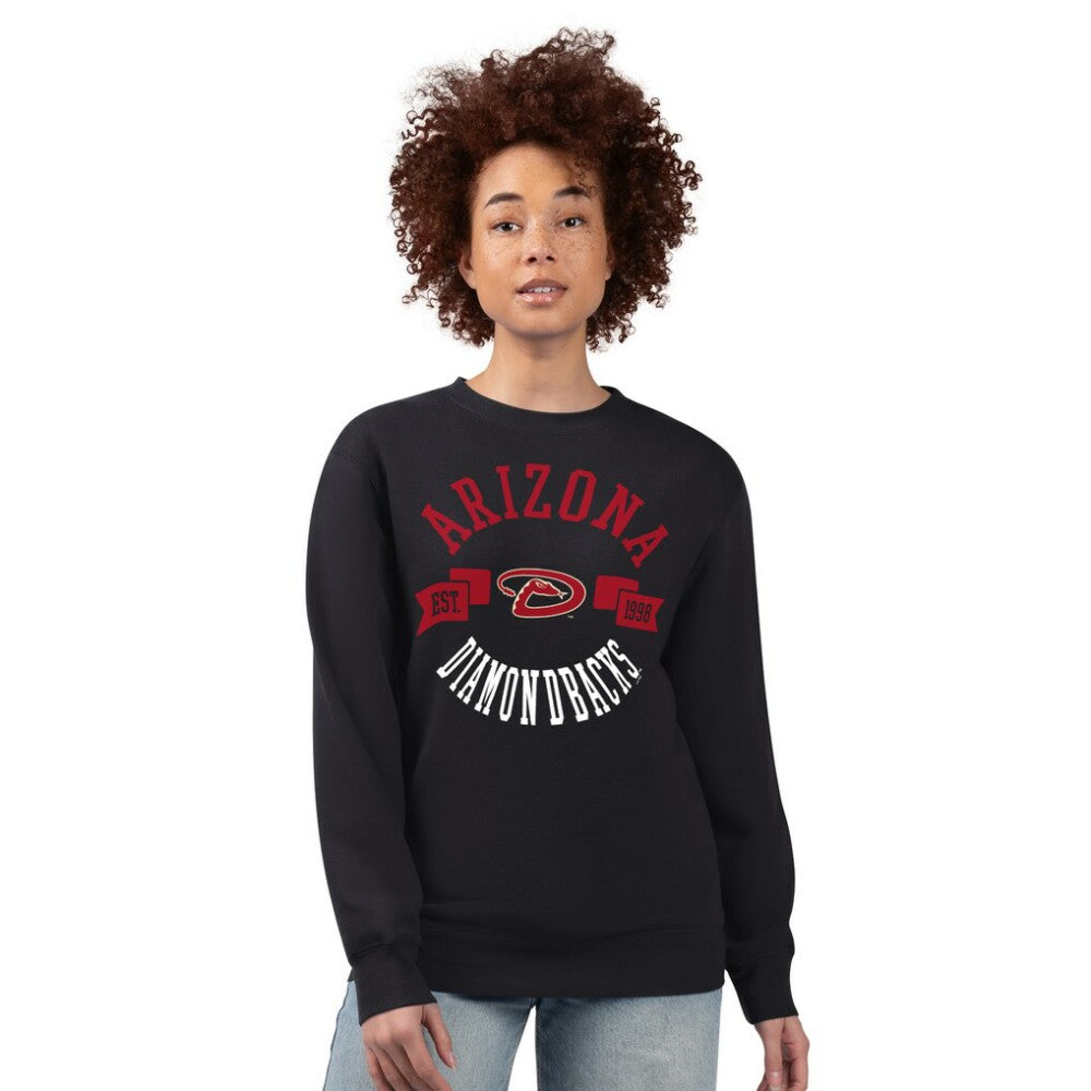Arizona Diamondbacks G-III 4Her by Carl Banks Women's Team Logo Fleece Pullover Sweatshirt - Black Pullover