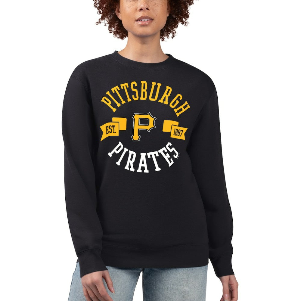 Pittsburgh Pirates G-III 4Her by Carl Banks Women's Team Logo Fleece Pullover Sweatshirt - Black Pullover