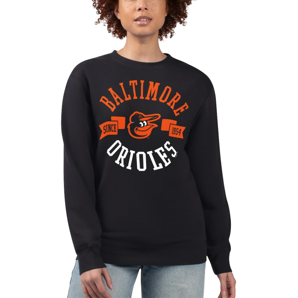 Baltimore Orioles G-III 4Her by Carl Banks Women's Team Logo Fleece Pullover Sweatshirt - Black Pullover